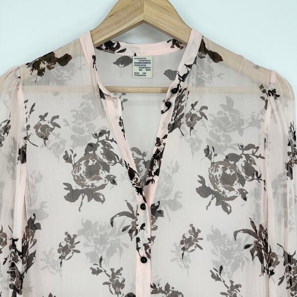 Baum Und Pferdgarten Aia Printed Shirt Dress Floral Puff Sleeve Tiered Maxi - Picture 9 of 16